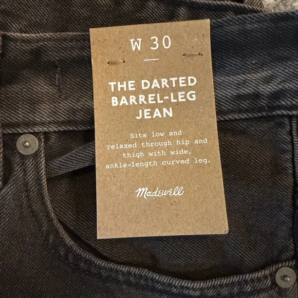 NWT Madewell Darted Barrel-Leg Jean in Olenda Wash - Picture 5 of 6